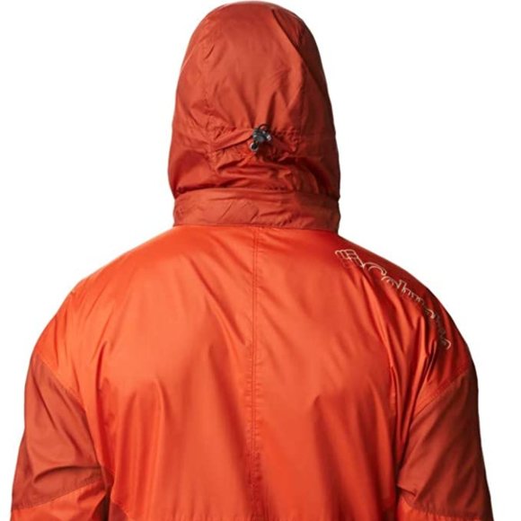 🆕Columbia Men's Point Park Lined Windbreaker,Ancient Fossil/Bonfire/Dark Sienna - Picture 3 of 7
